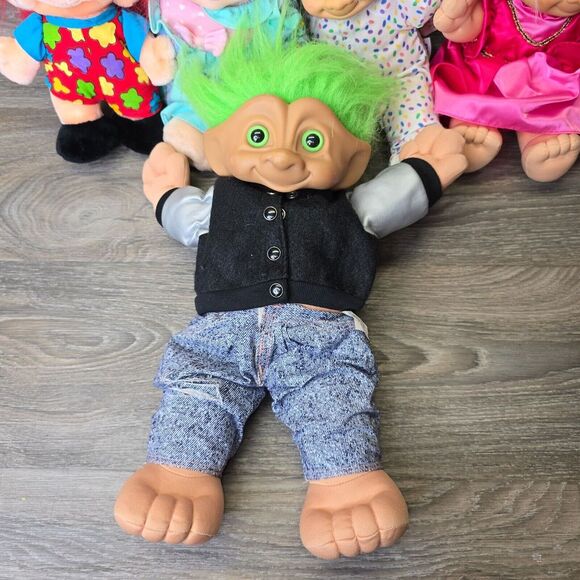 Troll Dolls Lot 5 XL 15 in 10 in Plush Russ Treasure Troll Mixed Lot Kidz READ - Picture 3 of 16